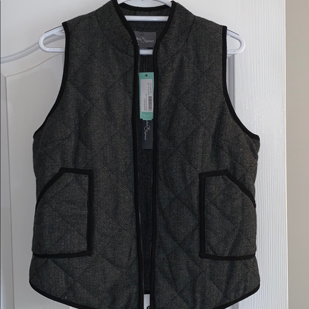 Market & Spruce Herringbone vest